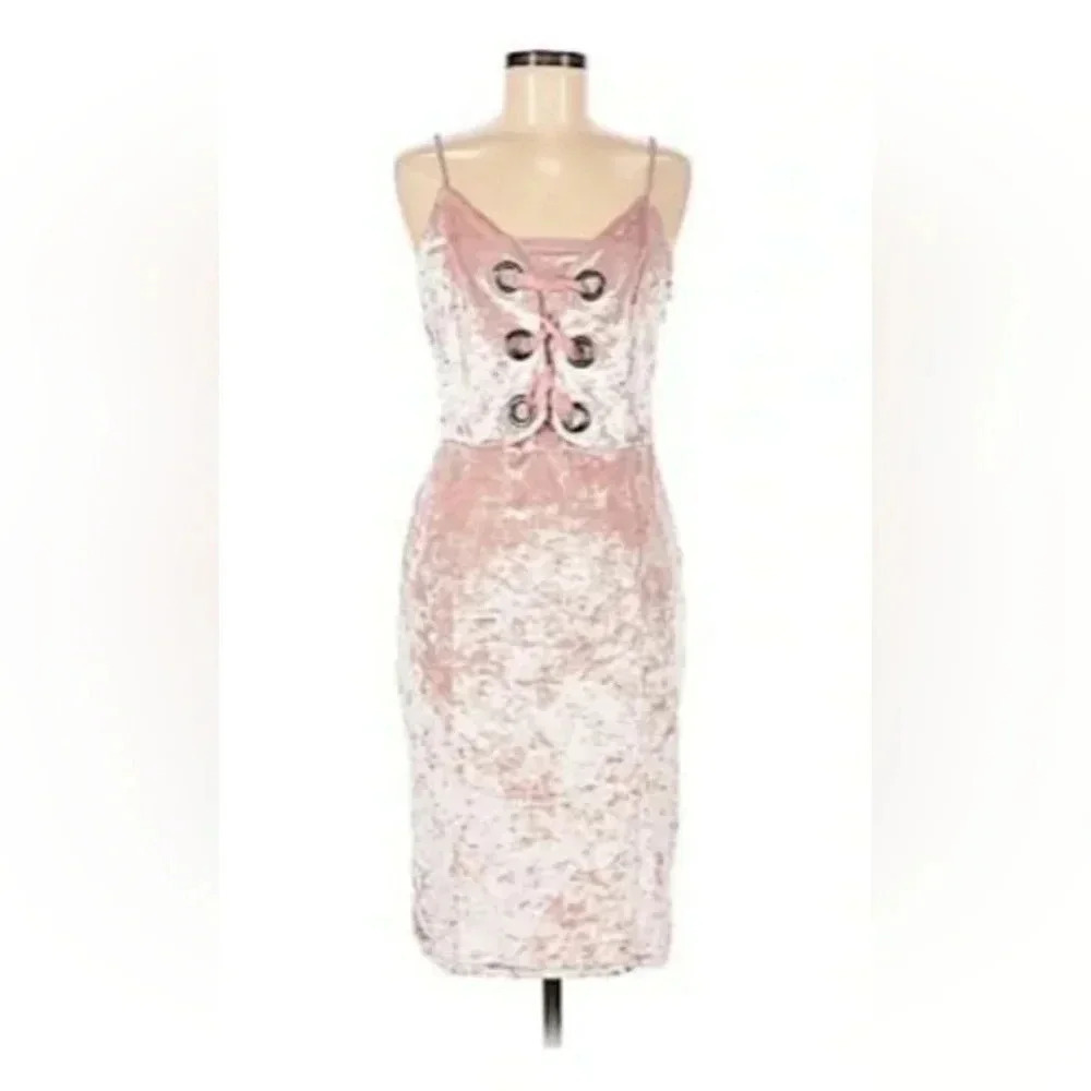 Project Runway | Crushed Velvet Midi Bodycon Dress